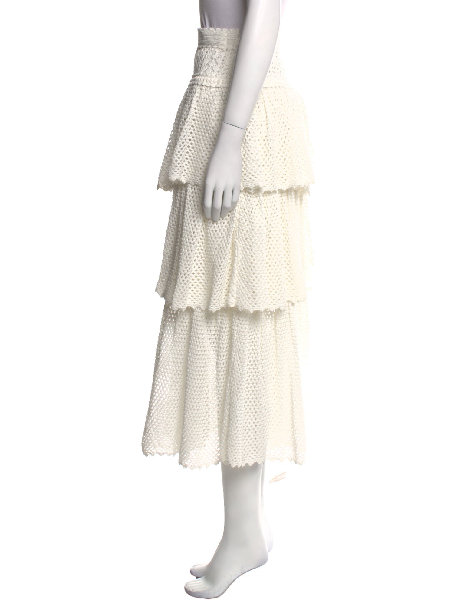 Zimmermann Lace Pattern Midi Length Skirt