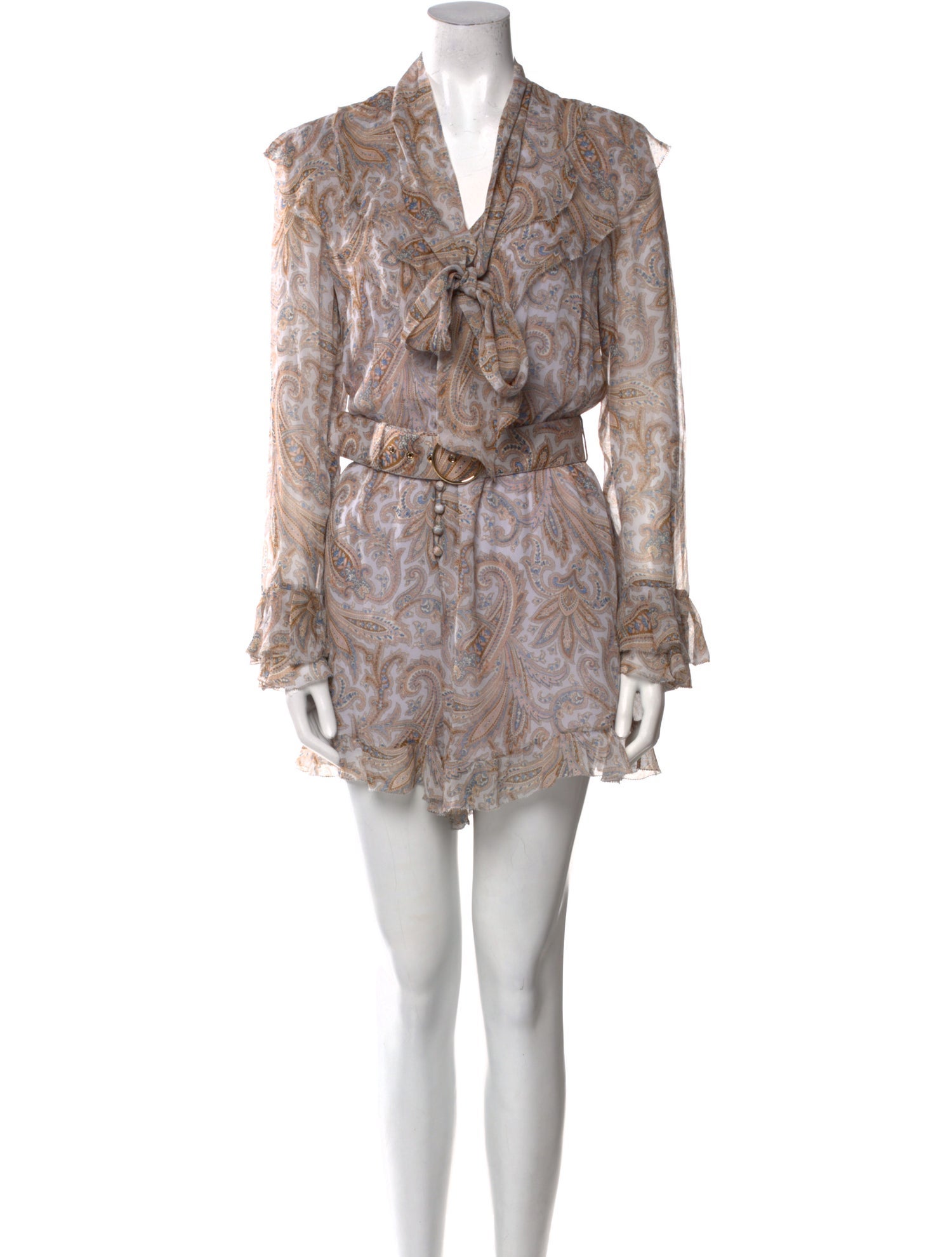 Zimmermann Silk Paisley Print Romper