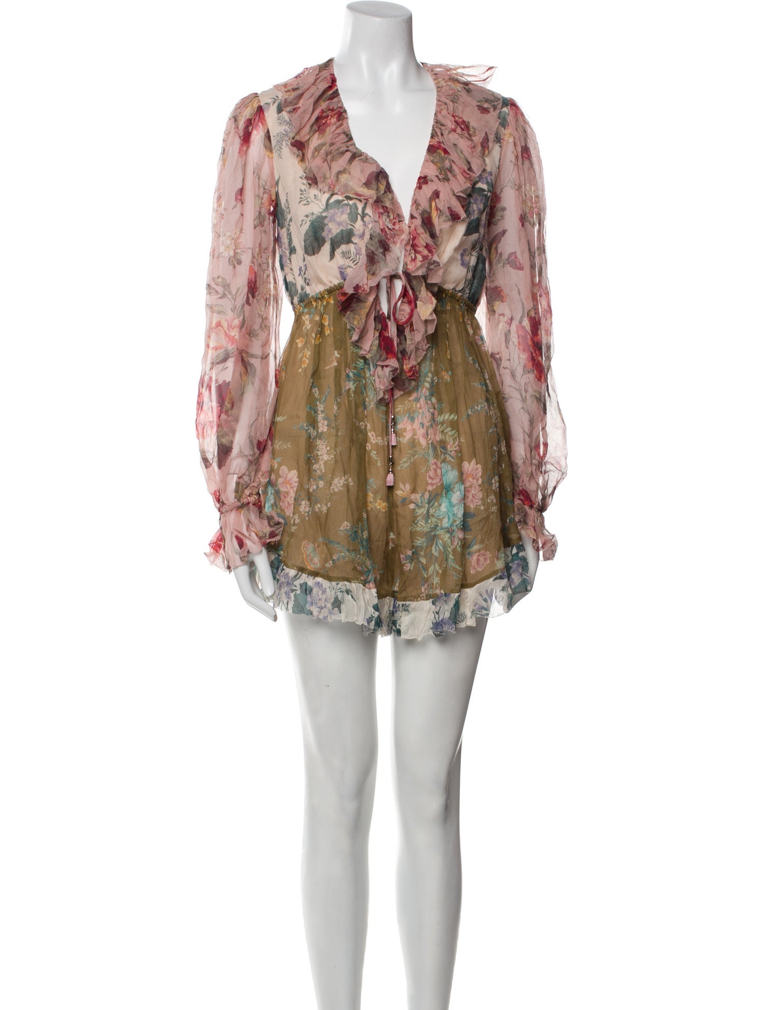 Zimmermann Silk Floral Print Romper w/ Tags