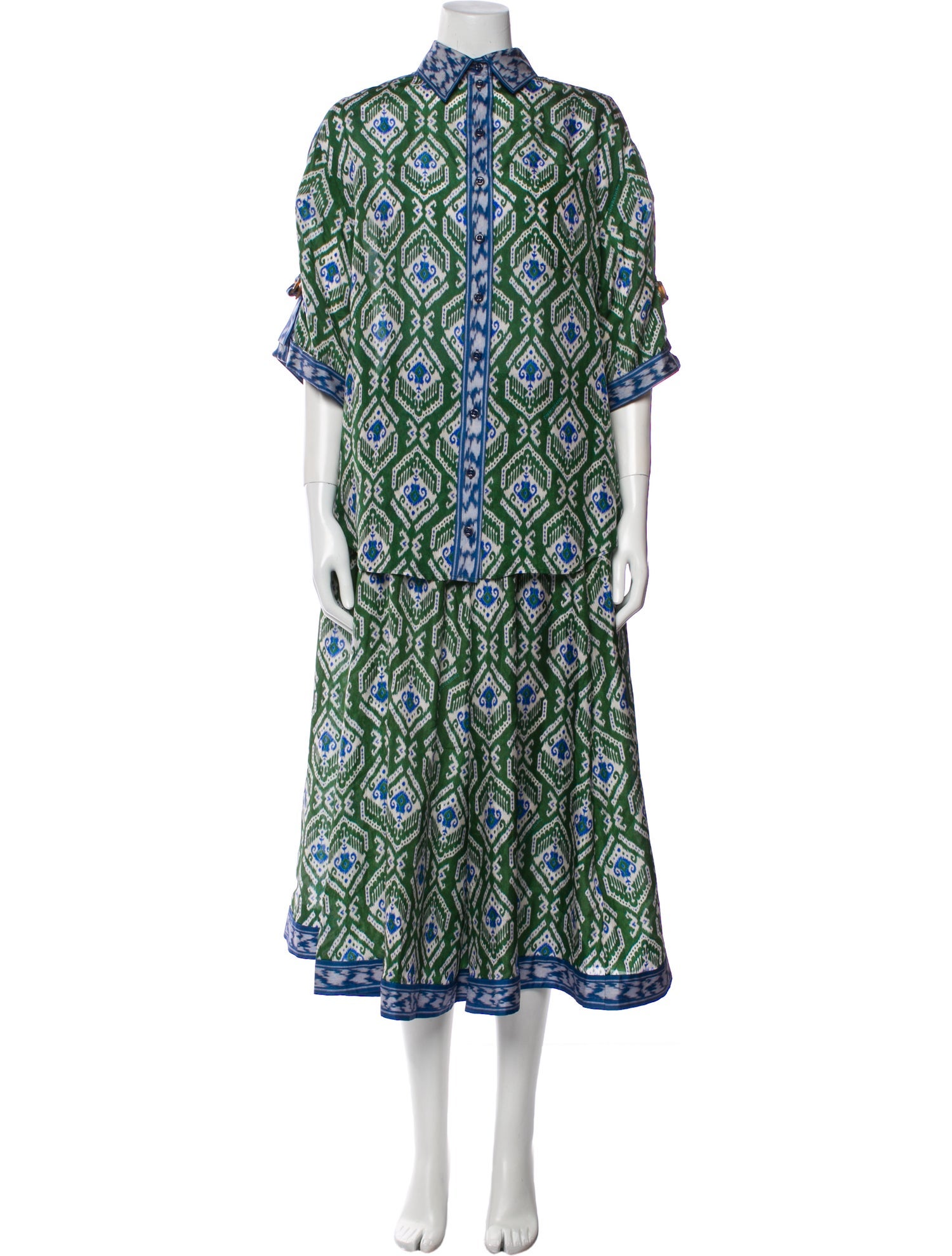 Zimmermann Silk Printed Skirt Set w/ Tags