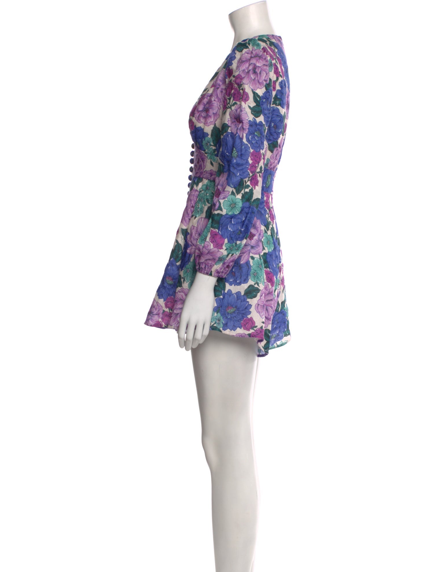 Zimmermann Linen Floral Print Romper