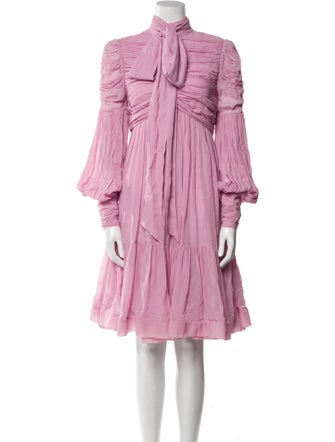 Zimmermann Mock Neck Knee-Length Dress