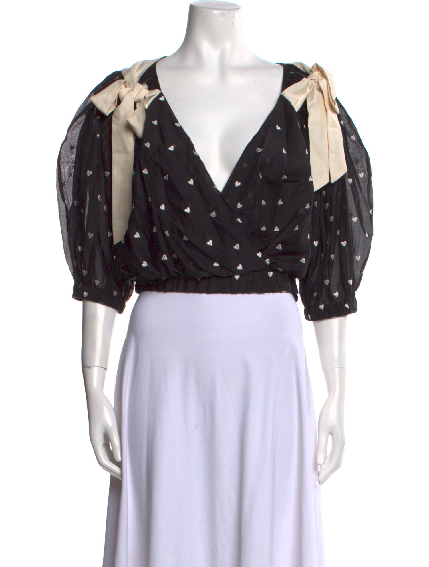 Zimmermann Printed V-Neck Crop Top