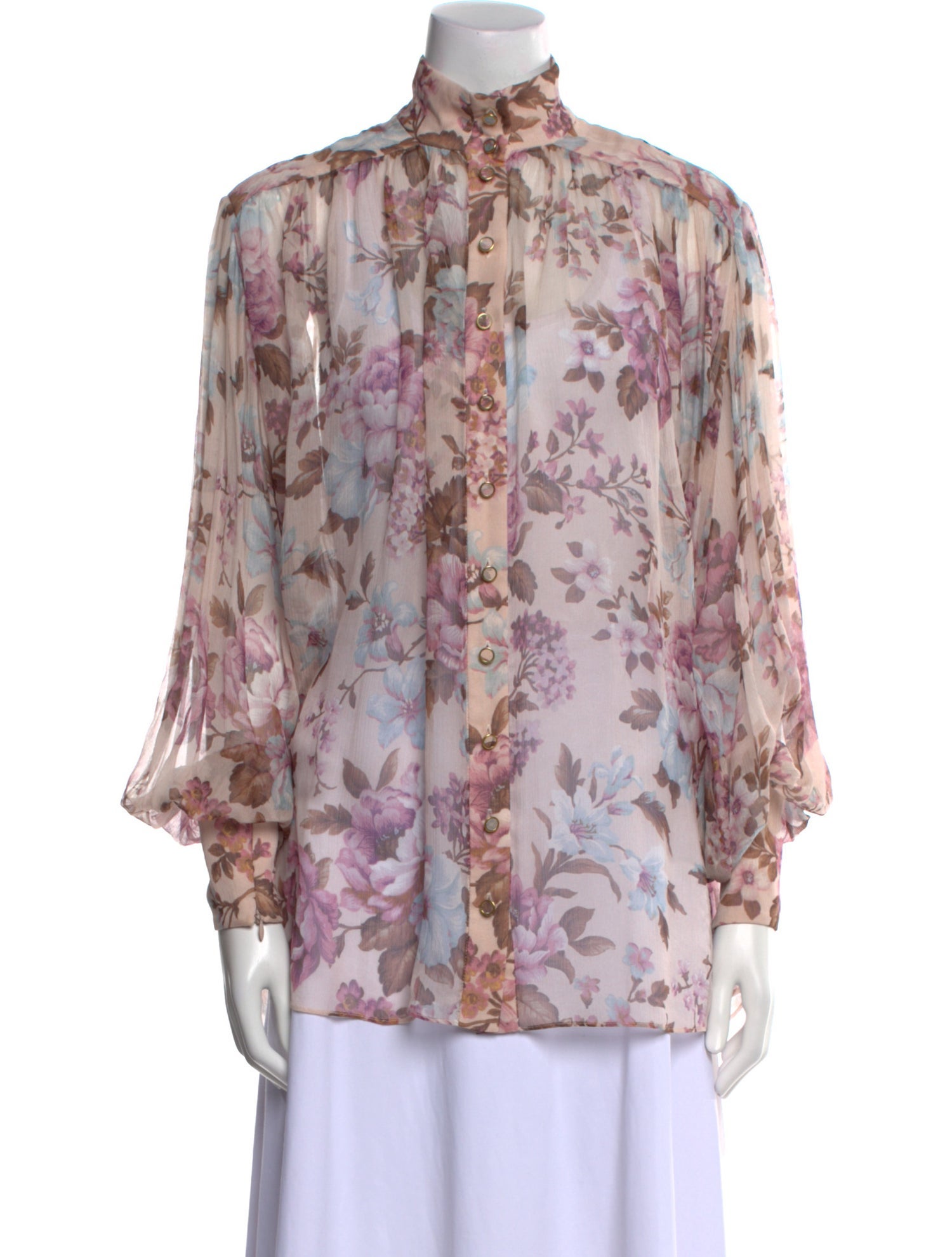 Zimmermann Silk Floral Print Blouse