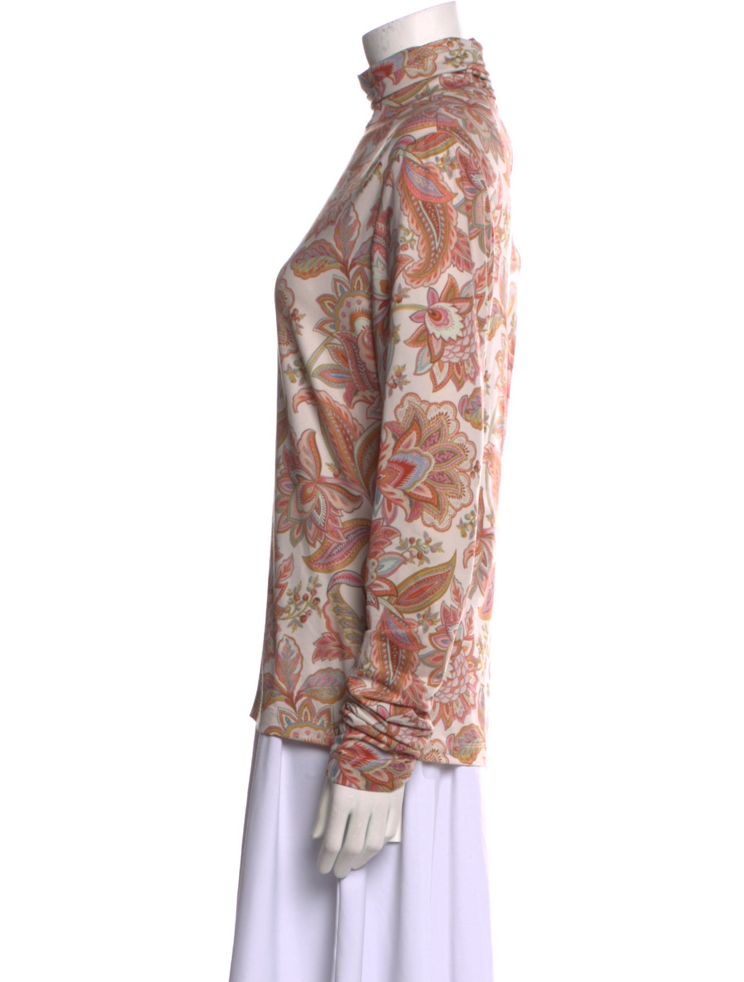 Zimmermann Floral Print Turtleneck Blouse