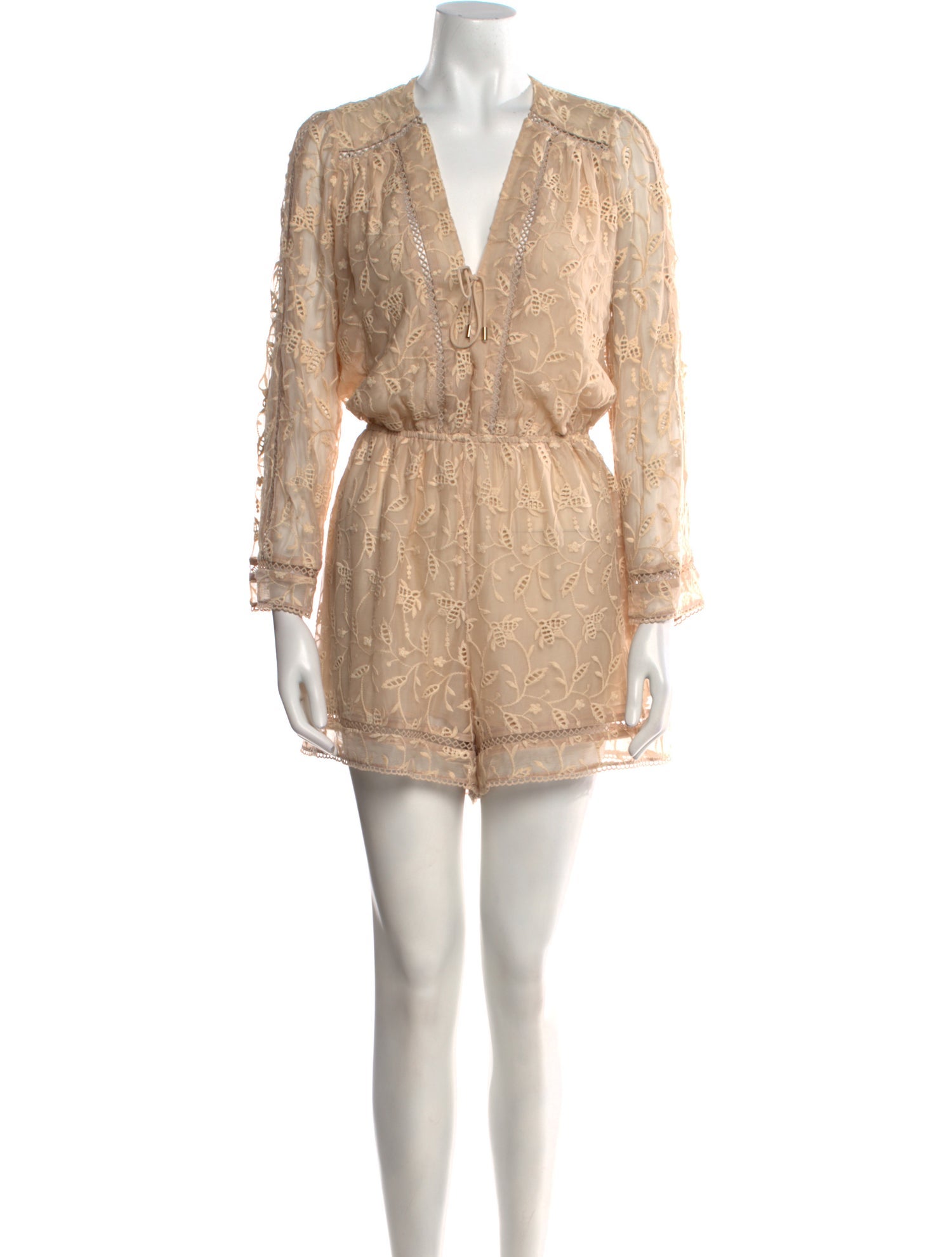 Zimmermann Silk Lace Pattern Romper