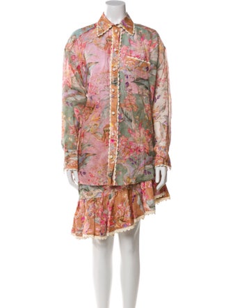 Zimmermann Linen Printed Skirt Set