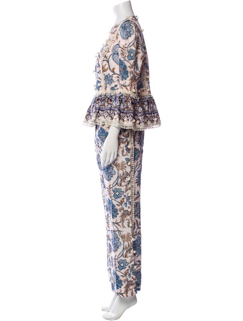 Zimmermann Linen Floral Print Pant Set