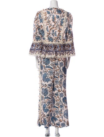 Zimmermann Linen Floral Print Pant Set