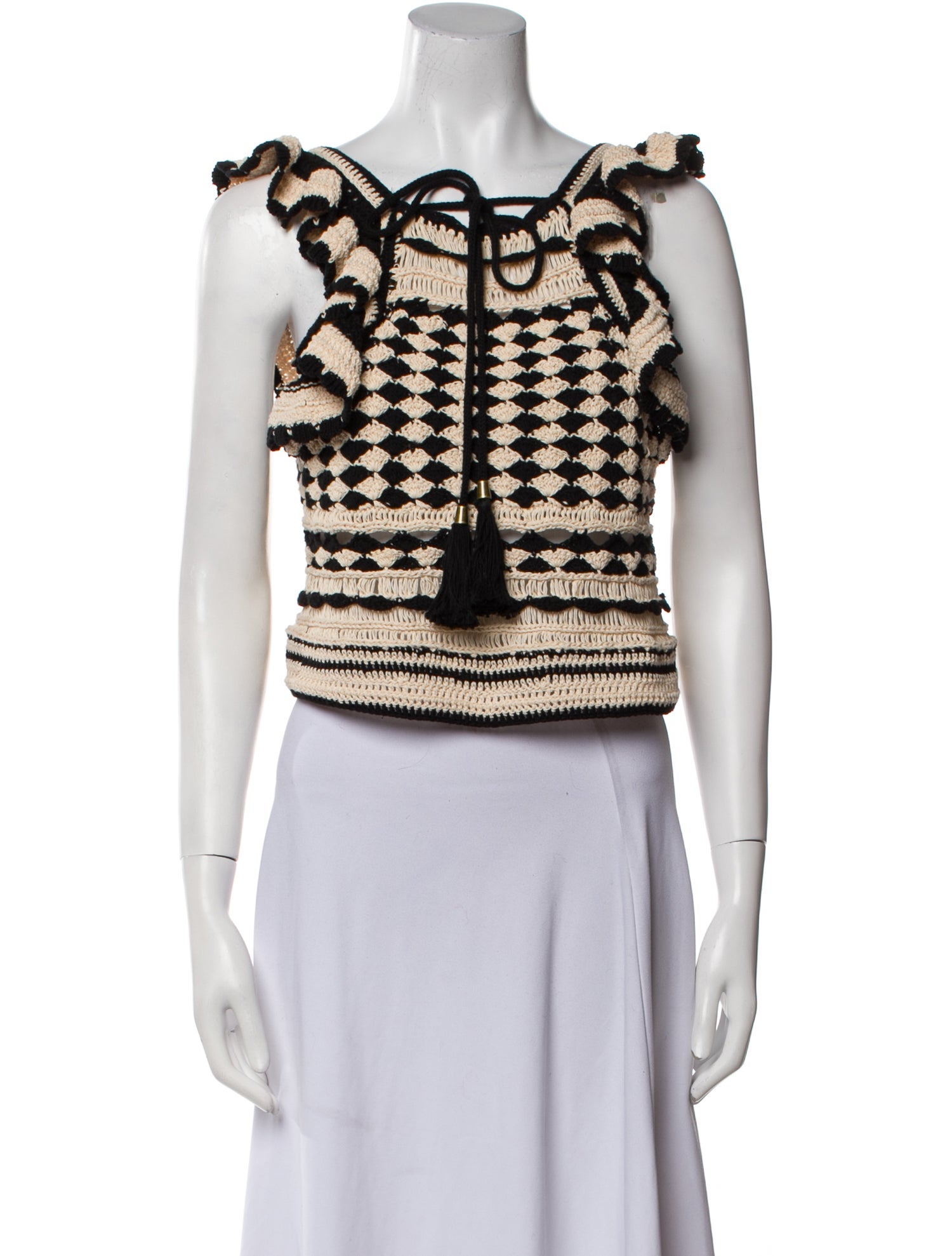 Zimmermann Patterned Scoop Neck Sweater