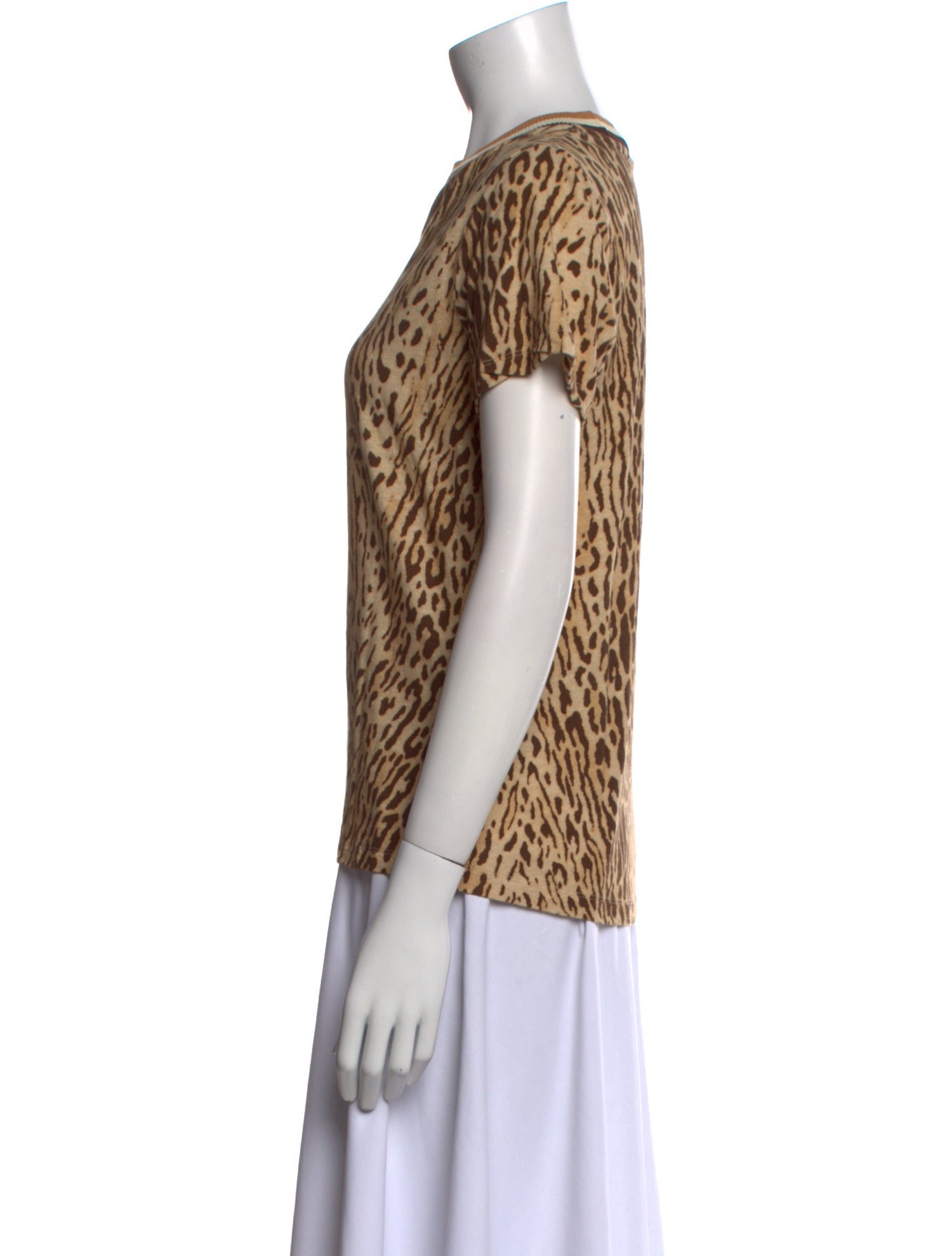 Zimmermann Linen Animal Print T-Shirt