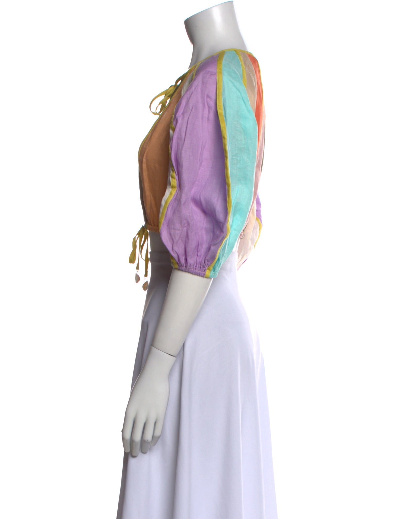 Zimmermann Linen Printed Crop Top w/ Tags