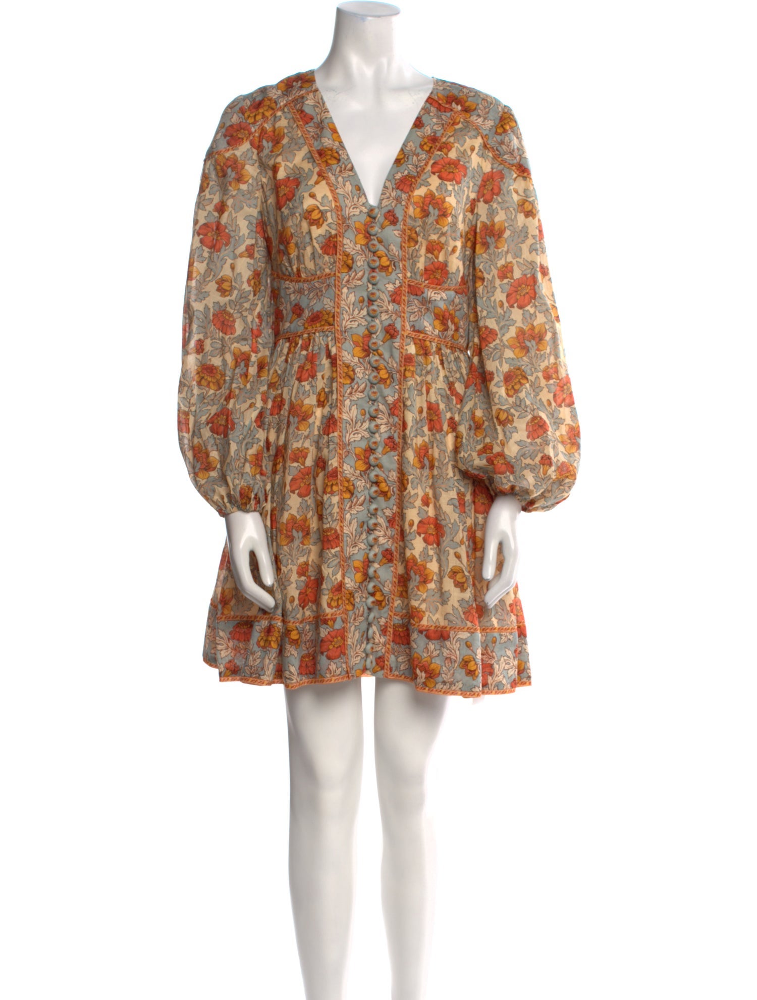 Zimmermann Floral Print Mini Dress
