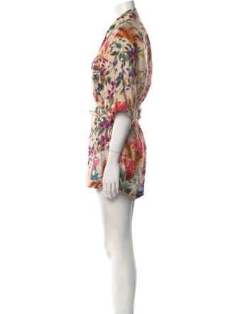 Zimmermann Linen Floral Print Romper