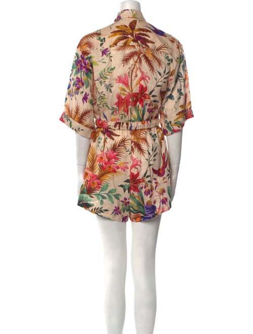 Zimmermann Linen Floral Print Romper