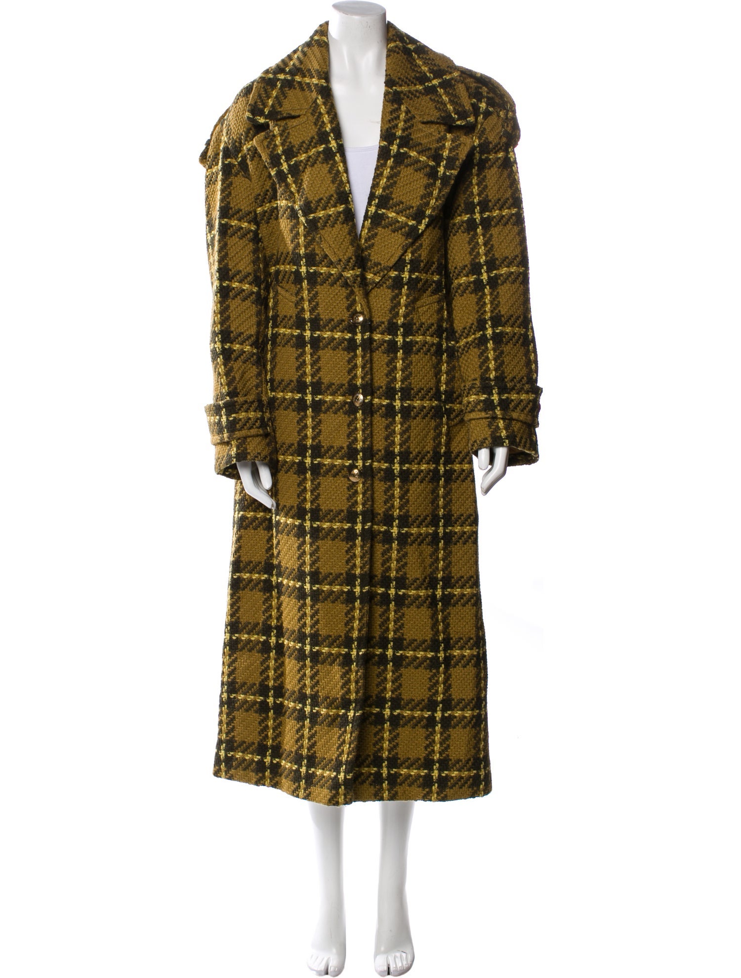 Zimmermann Wool Plaid Print Peacoat
