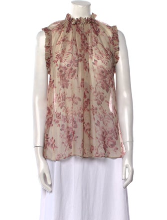 Zimmermann Silk Floral Print Blouse