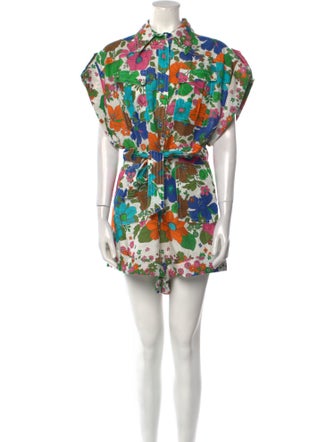Zimmermann Linen Floral Print Romper
