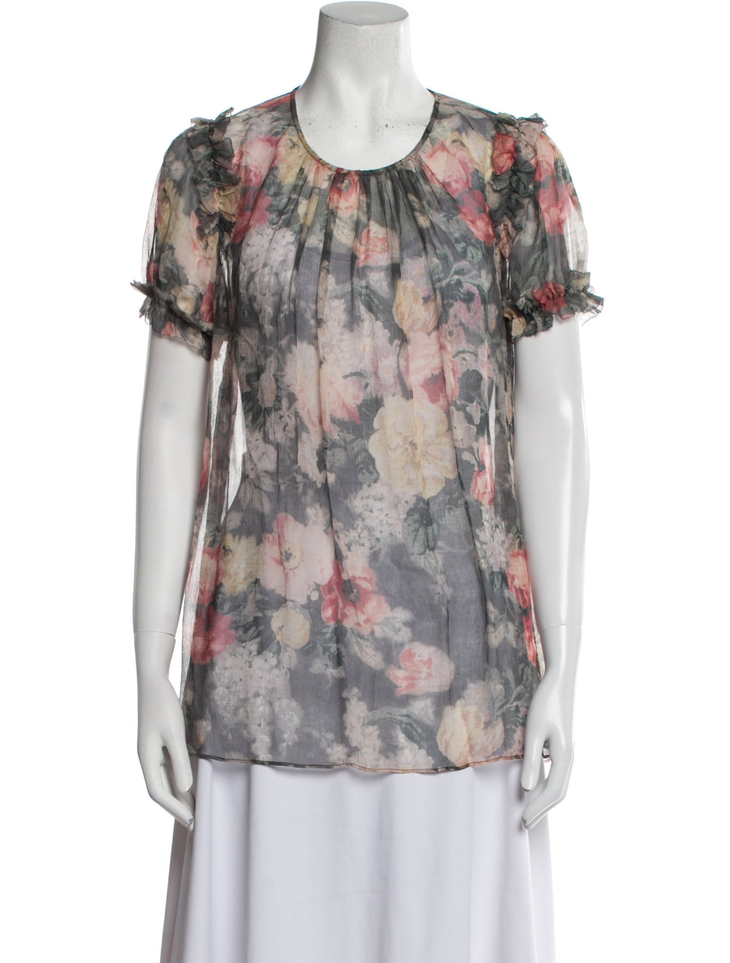 Zimmermann Silk Floral Print Blouse