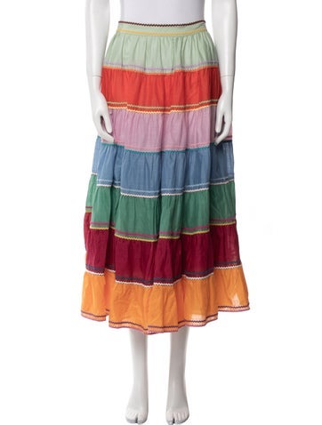 Zimmermann Skirts Striped Midi Length Skirt L