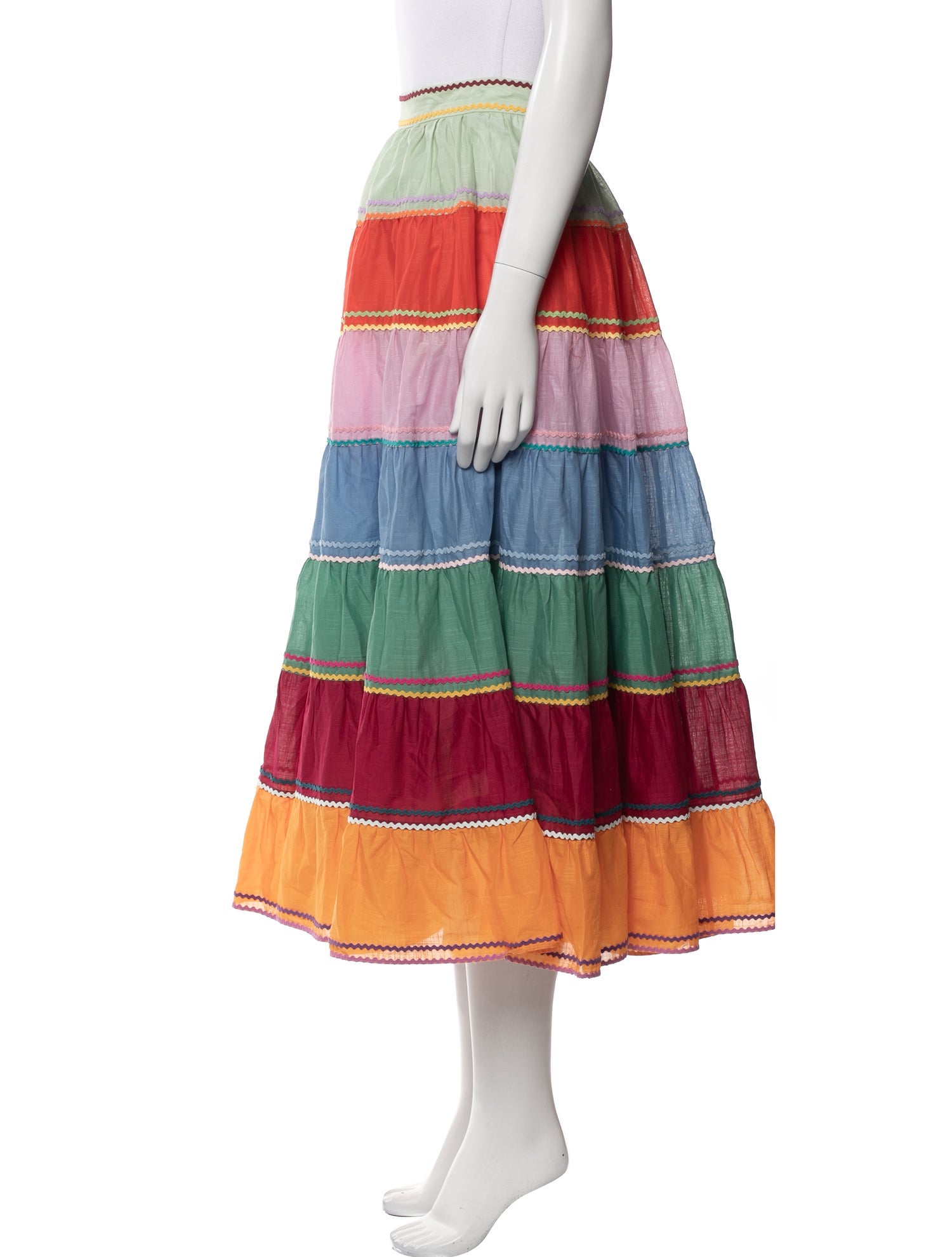 Zimmermann Striped Midi Length Skirt w/ Tags