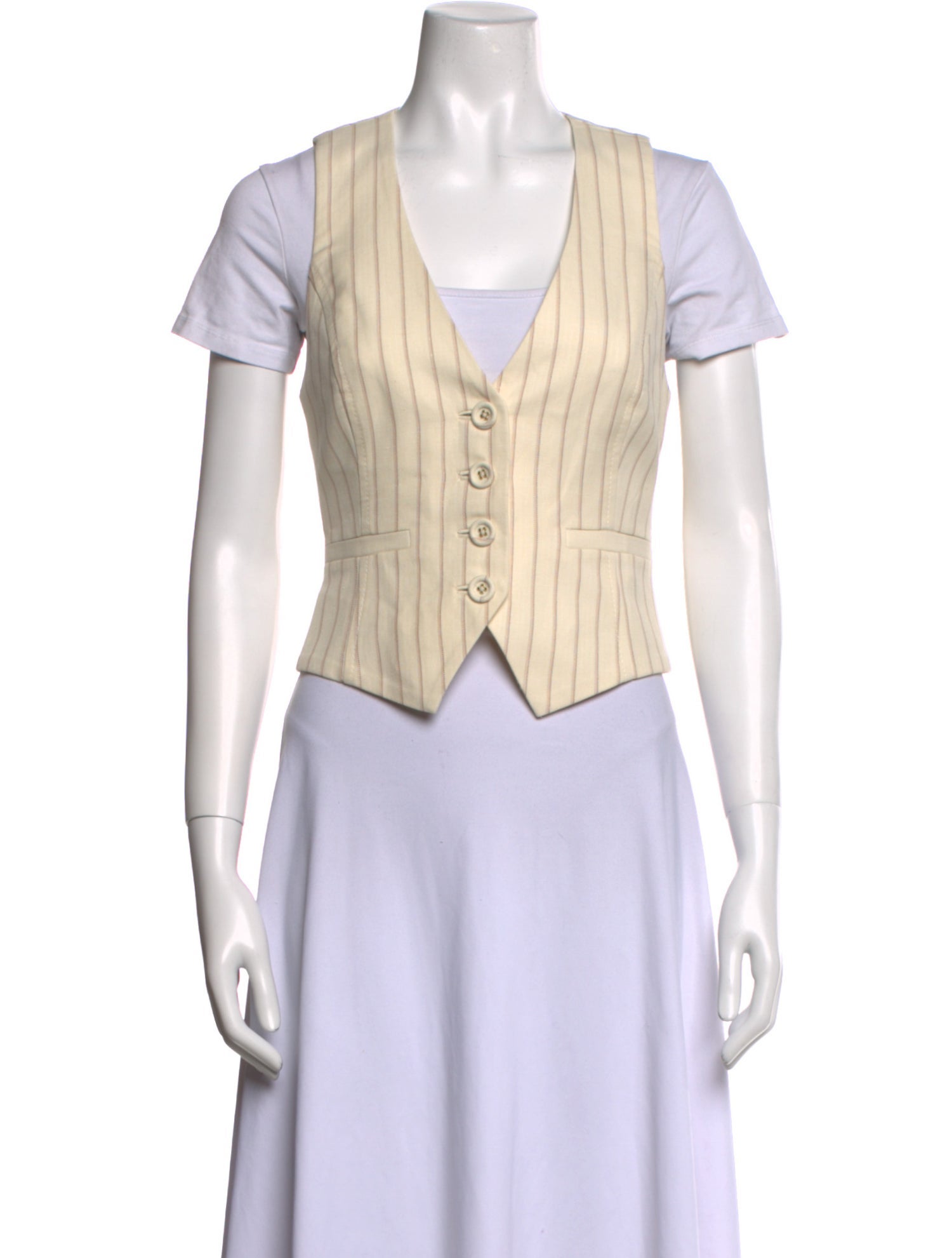 Zimmermann V-Neck Short Sleeve Crop Top