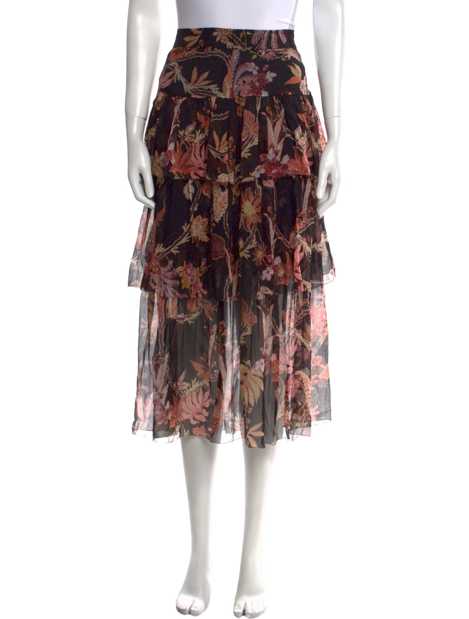 Zimmermann Silk Midi Length Skirt