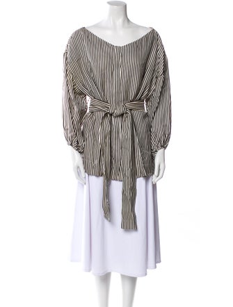 Zimmermann Striped V-Neck Tunic