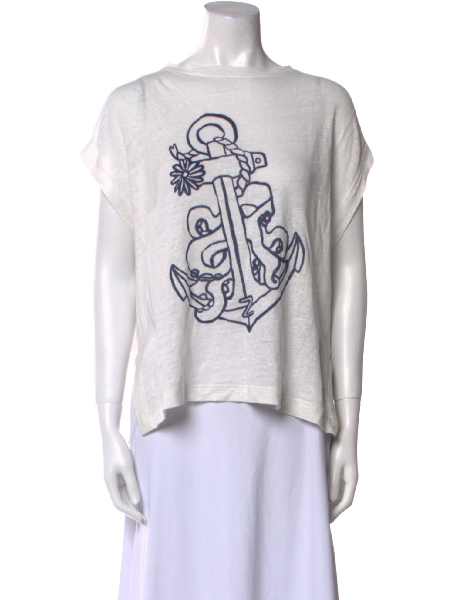 Zimmermann Linen Graphic Print T-Shirt