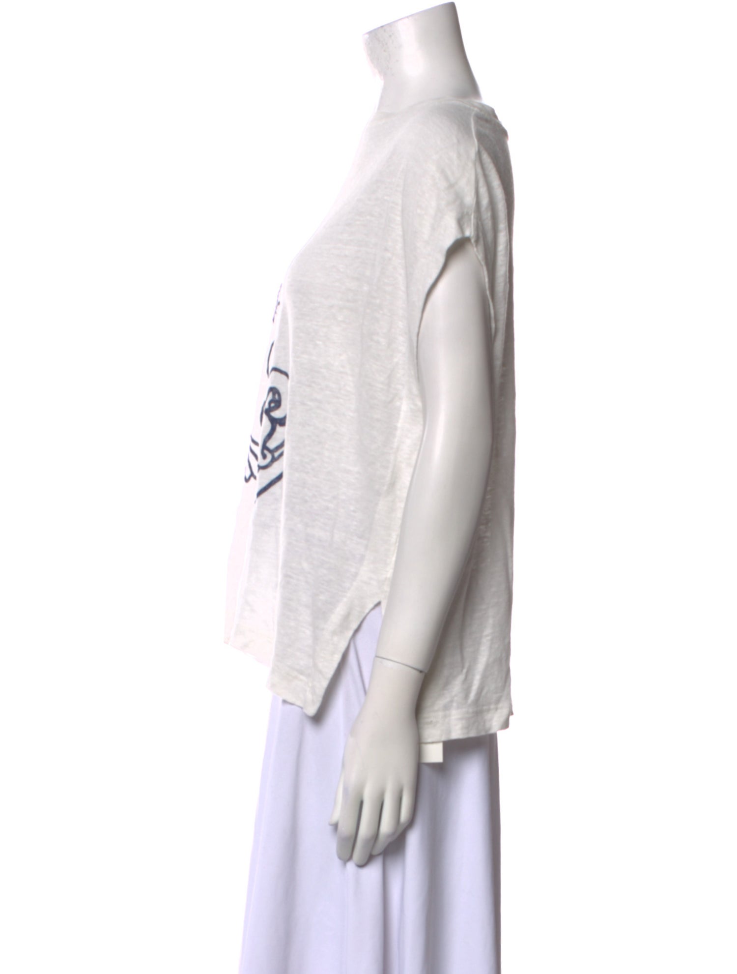 Zimmermann Linen Graphic Print T-Shirt