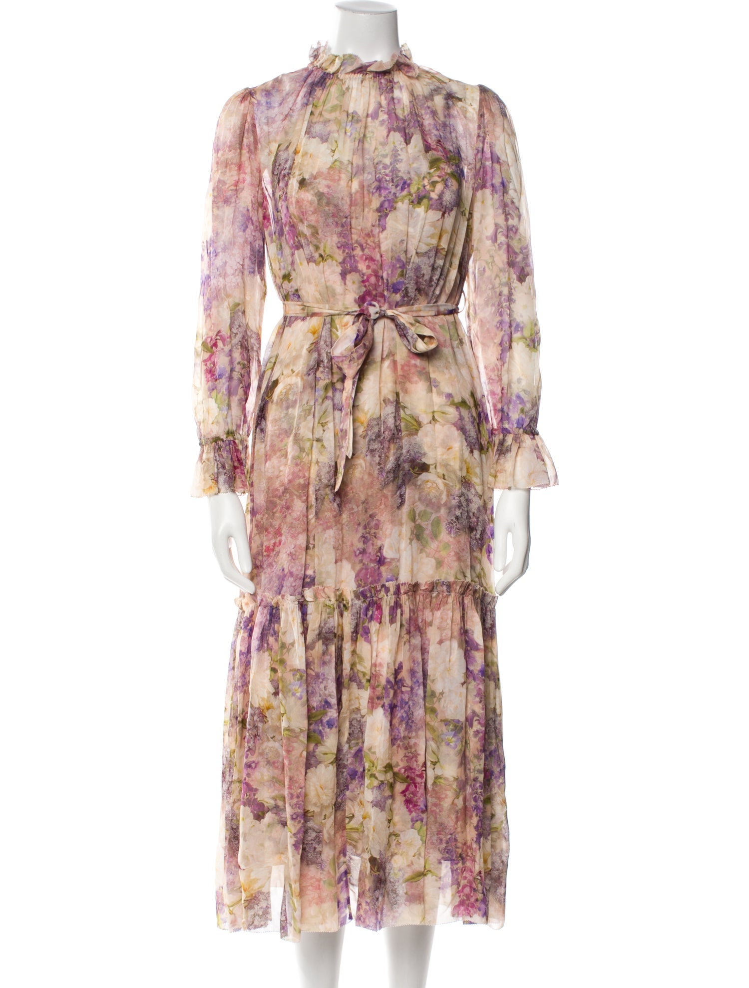 Zimmermann Floral Print Knee-Length Dress
