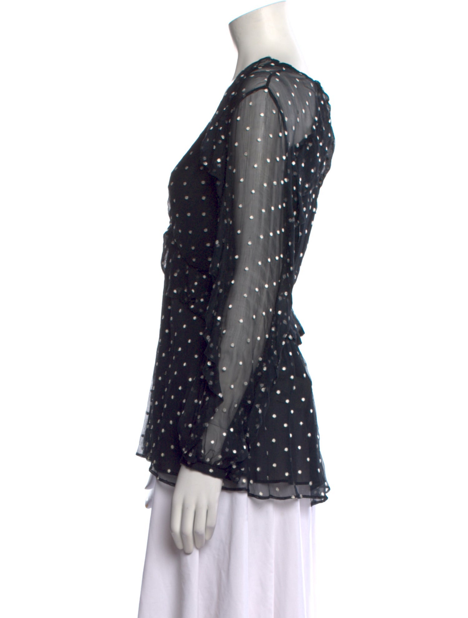 Zimmermann Silk Polka Dot Print Blouse
