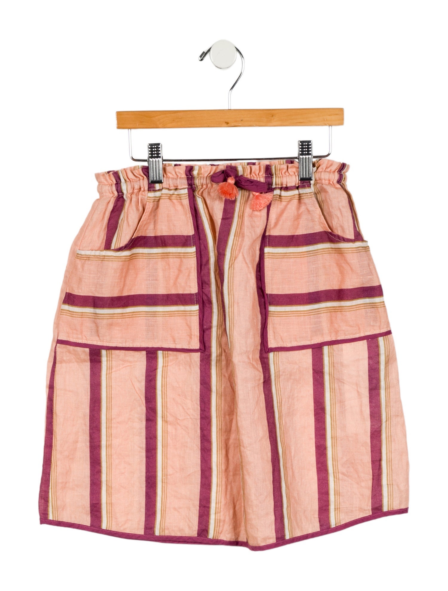 Zimmermann Girls' Striped Knee Length Skirt