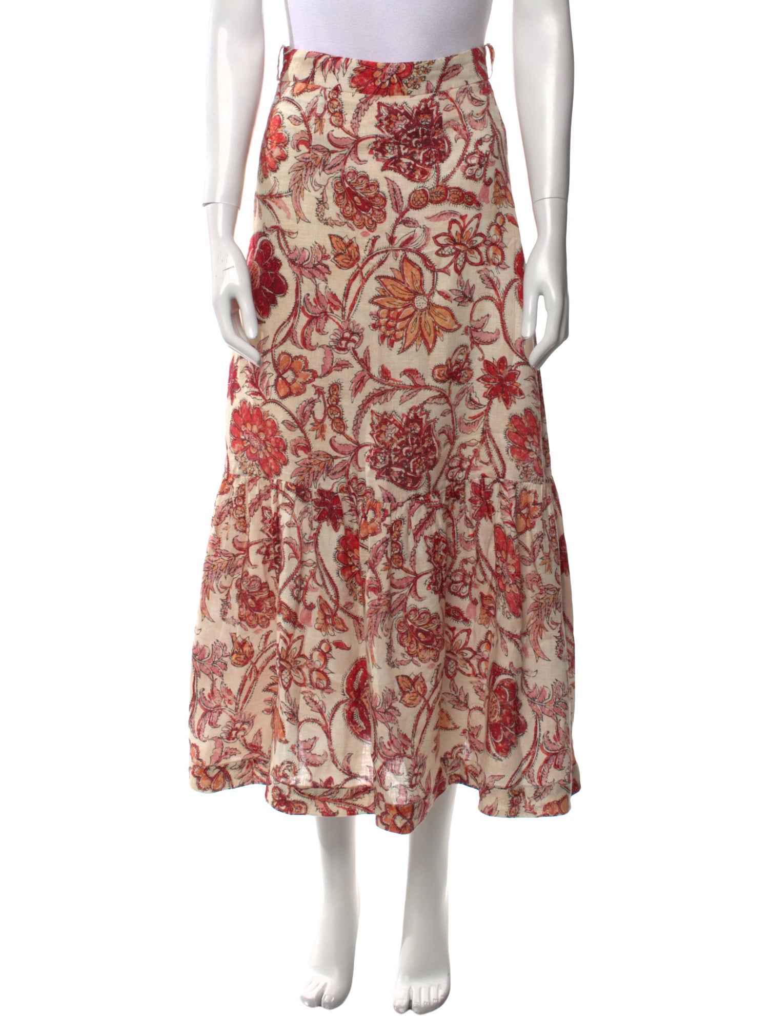 Zimmermann Linen Midi Length Skirt