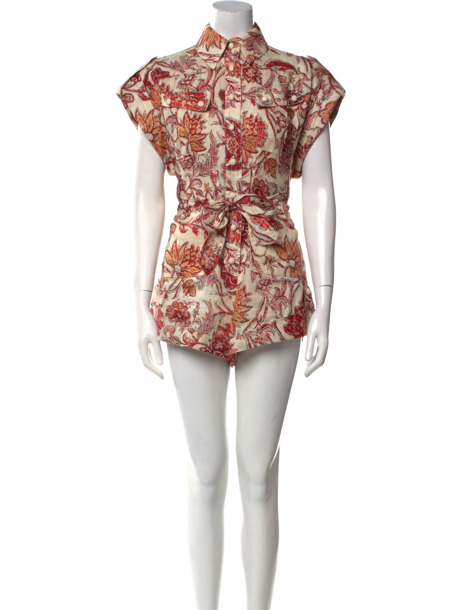 Zimmermann Linen Printed Romper