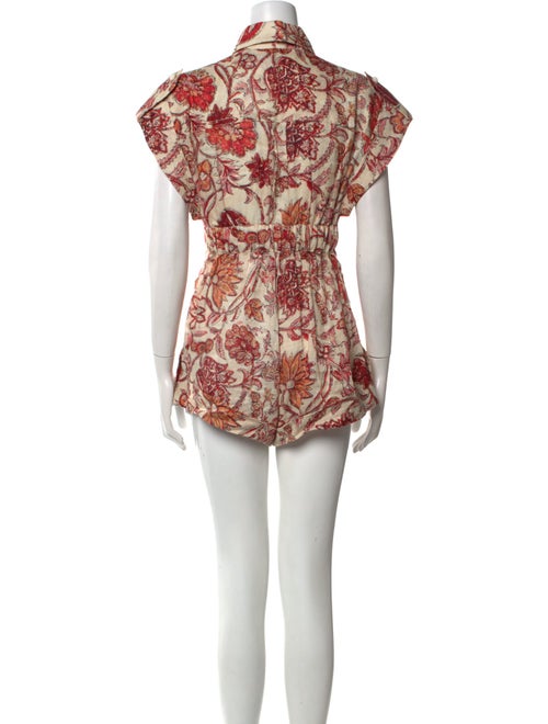 Zimmermann Linen Printed Romper