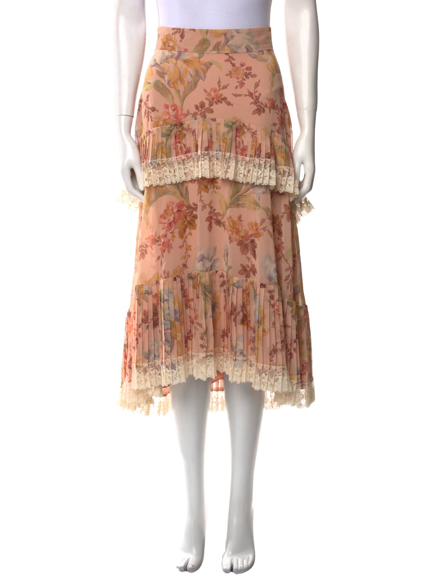 Zimmermann Floral Print Knee-Length Skirt