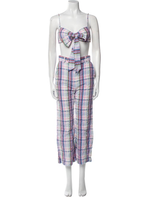 Zimmermann Plaid Print Pant Set