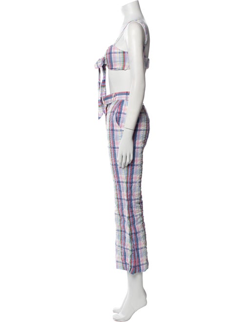 Zimmermann Plaid Print Pant Set