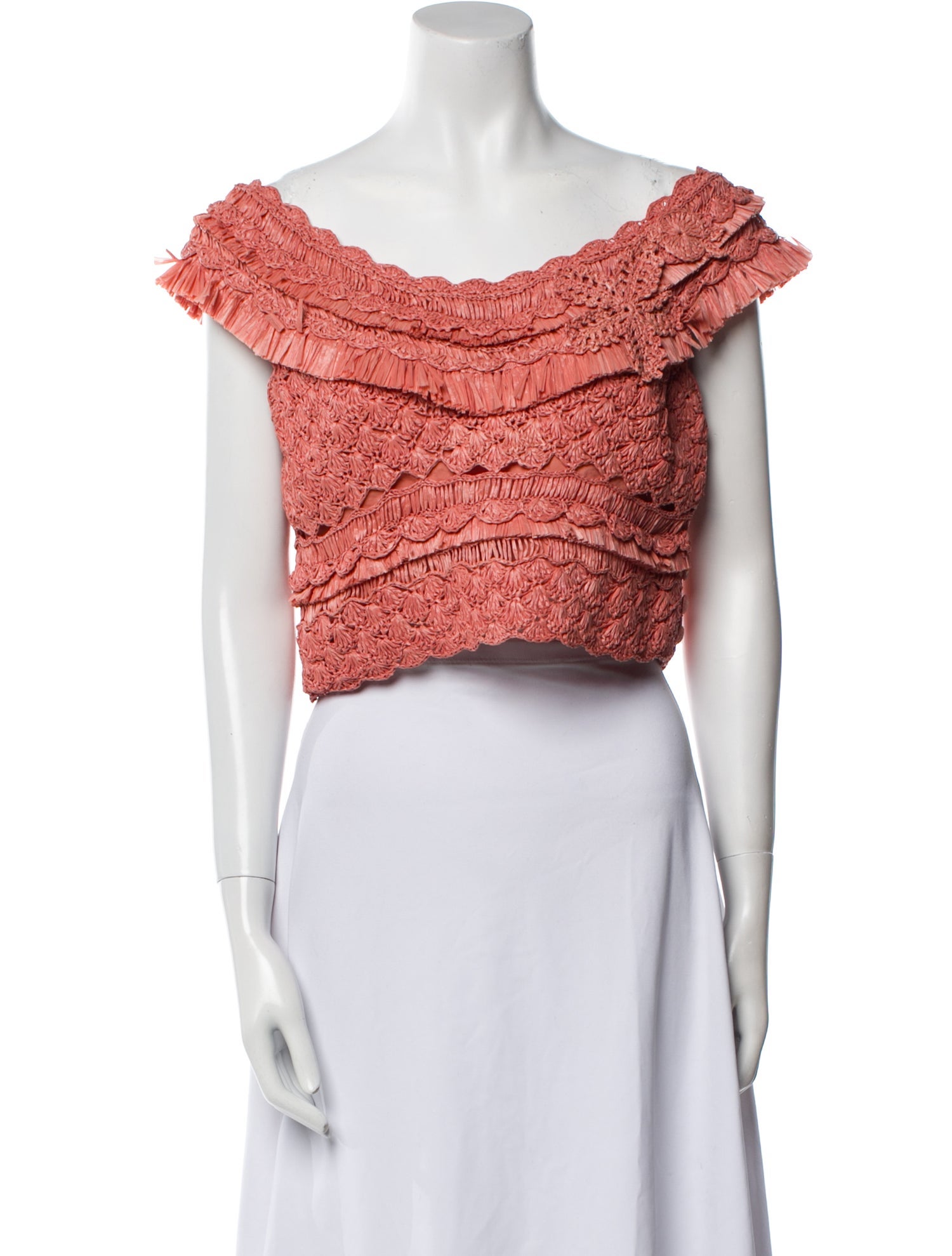 Zimmermann One-Shoulder Short Sleeve Crop Top