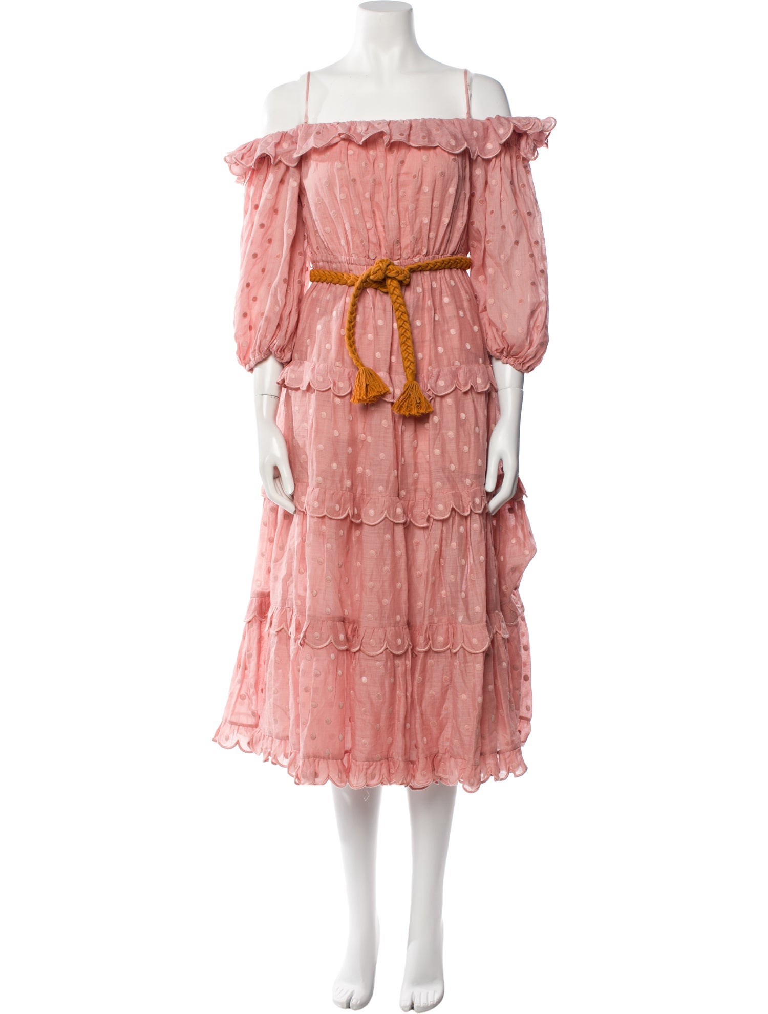 Zimmermann Polka Dot Print Long Dress