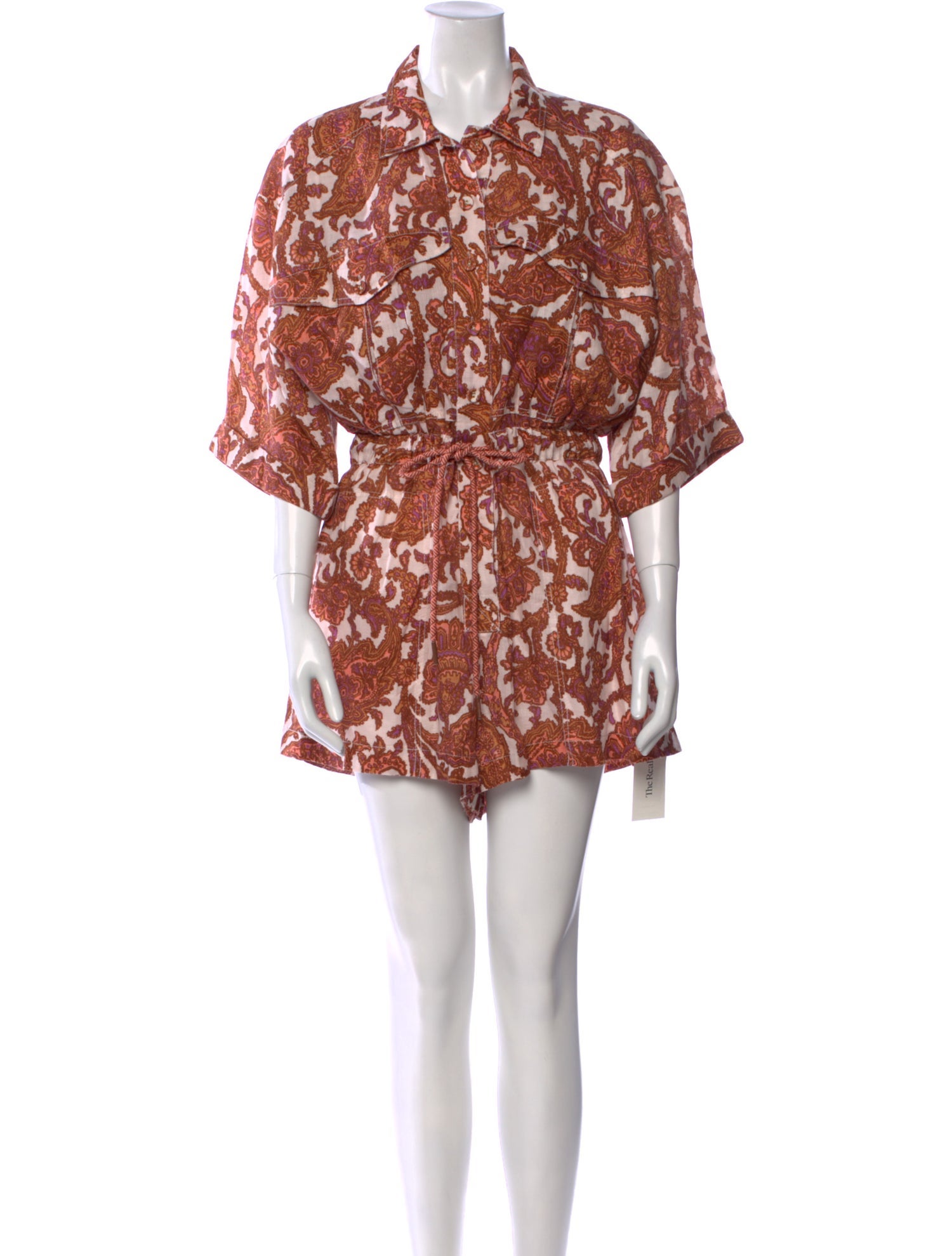 Zimmermann Linen Floral Print Romper