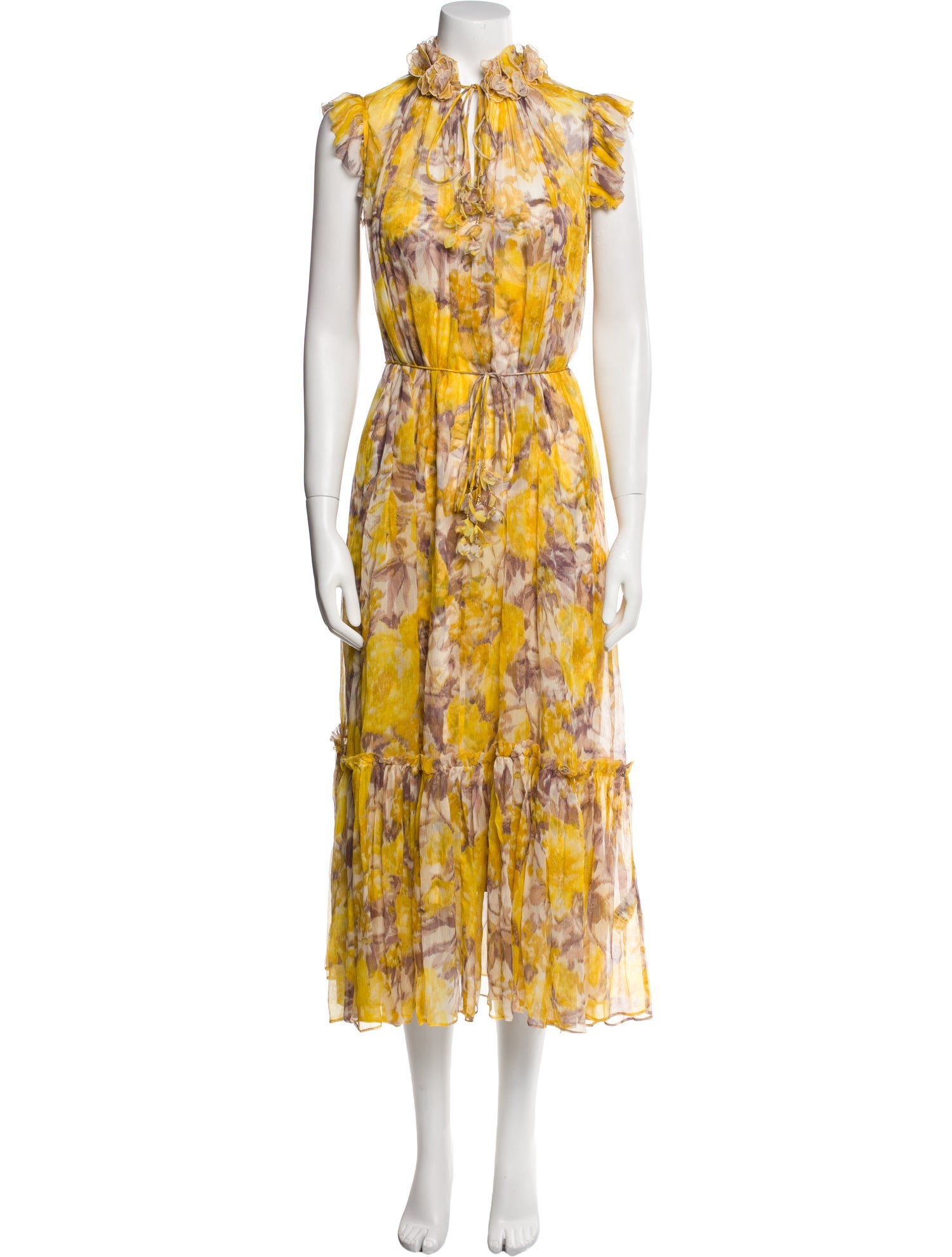 Zimmermann Floral Print Midi Length Dress