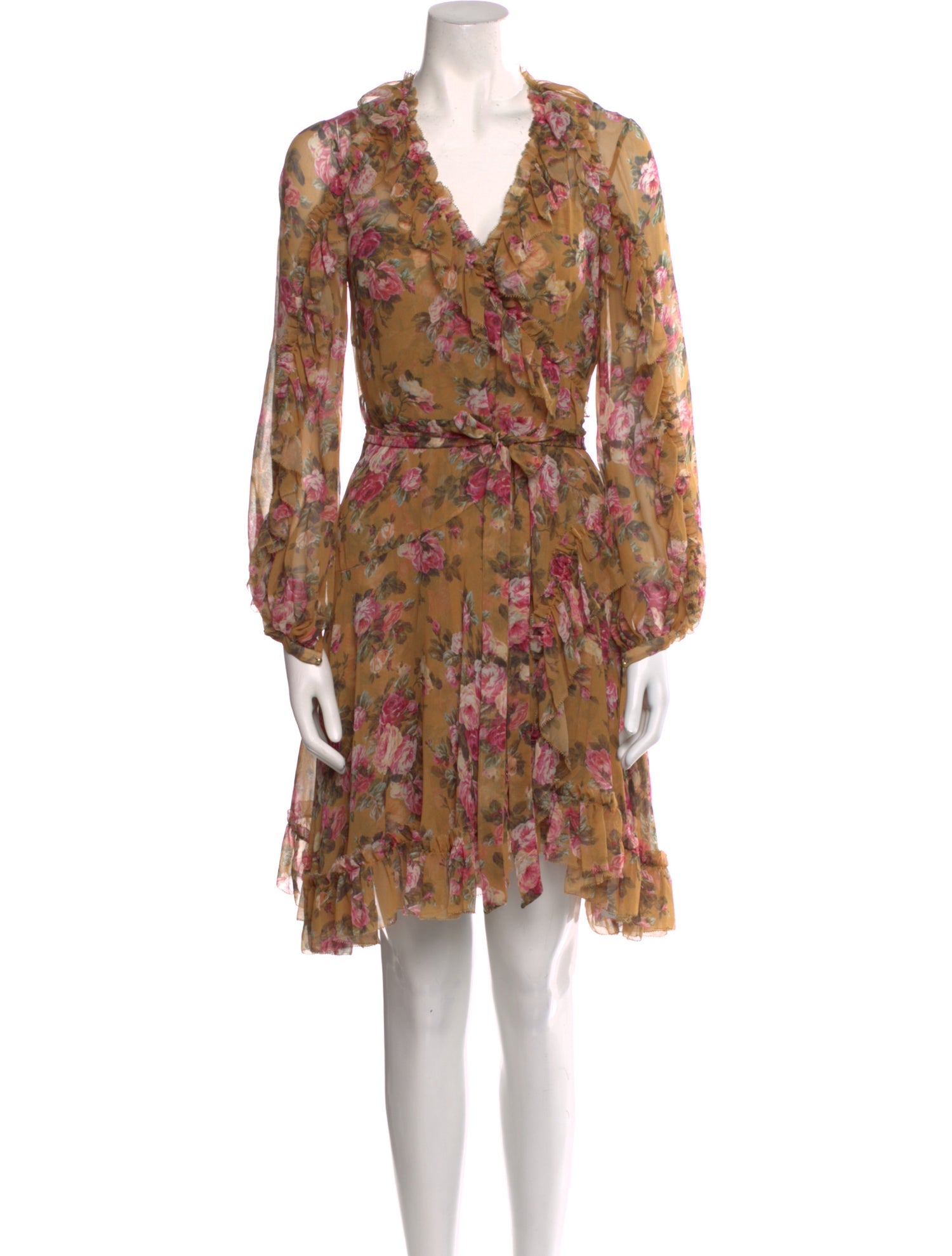 Zimmermann Floral Print Knee-Length Dress