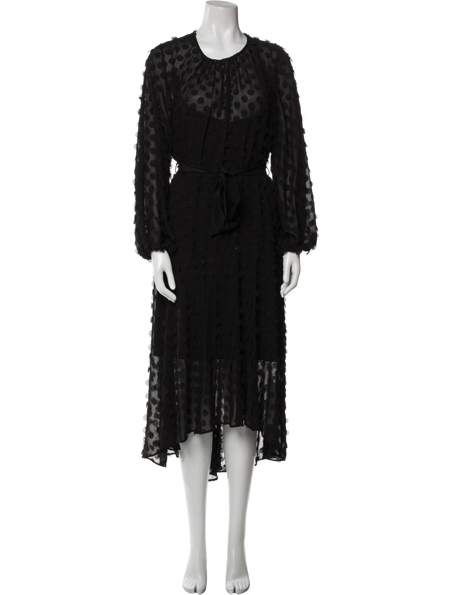 Zimmermann Polka Dot Print Midi Length Dress