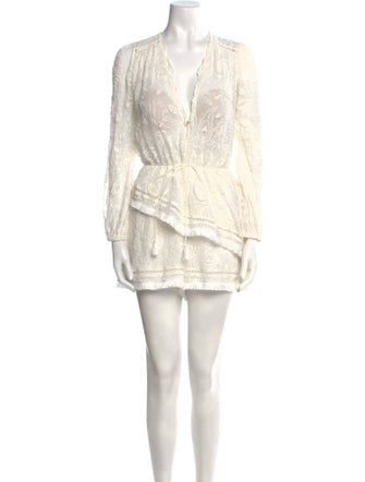 Zimmermann Linen Lace Pattern Romper