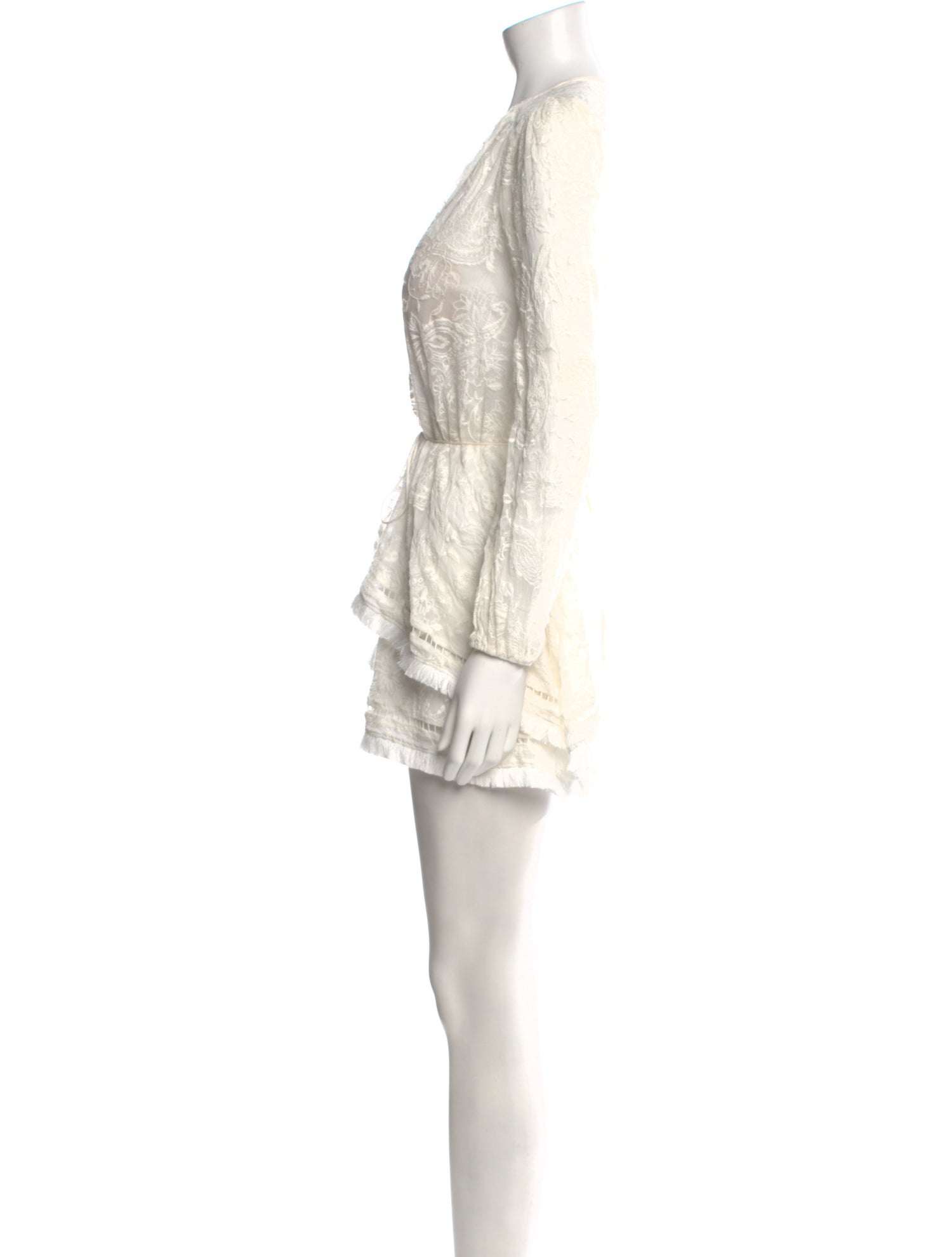 Zimmermann Linen Lace Pattern Romper