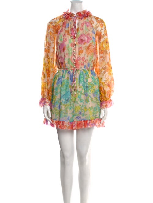 Zimmermann Silk Floral Print Romper