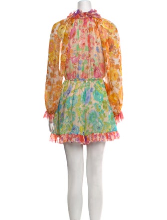 Zimmermann Silk Floral Print Romper