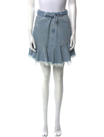 Zimmermann Raw-Edge Trim Knee-Length Skirt